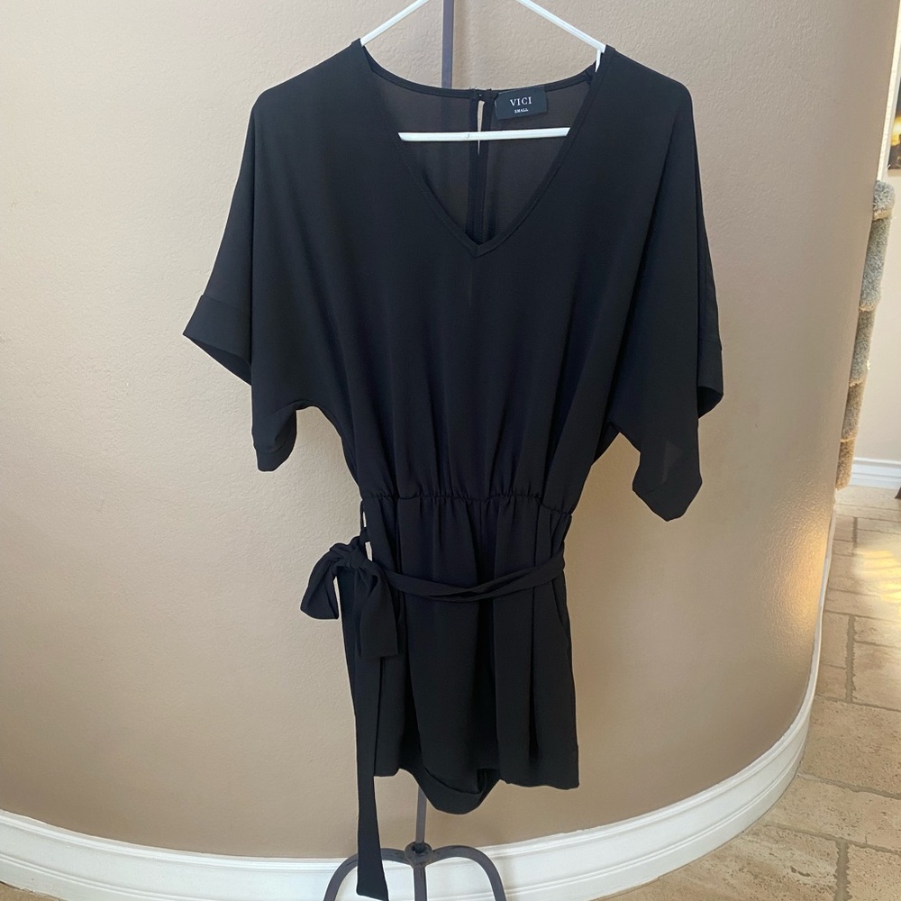 Vici Black Women's Shorts Romper